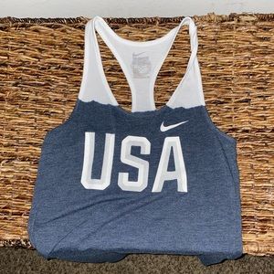 USA bleach dye Nike tank top